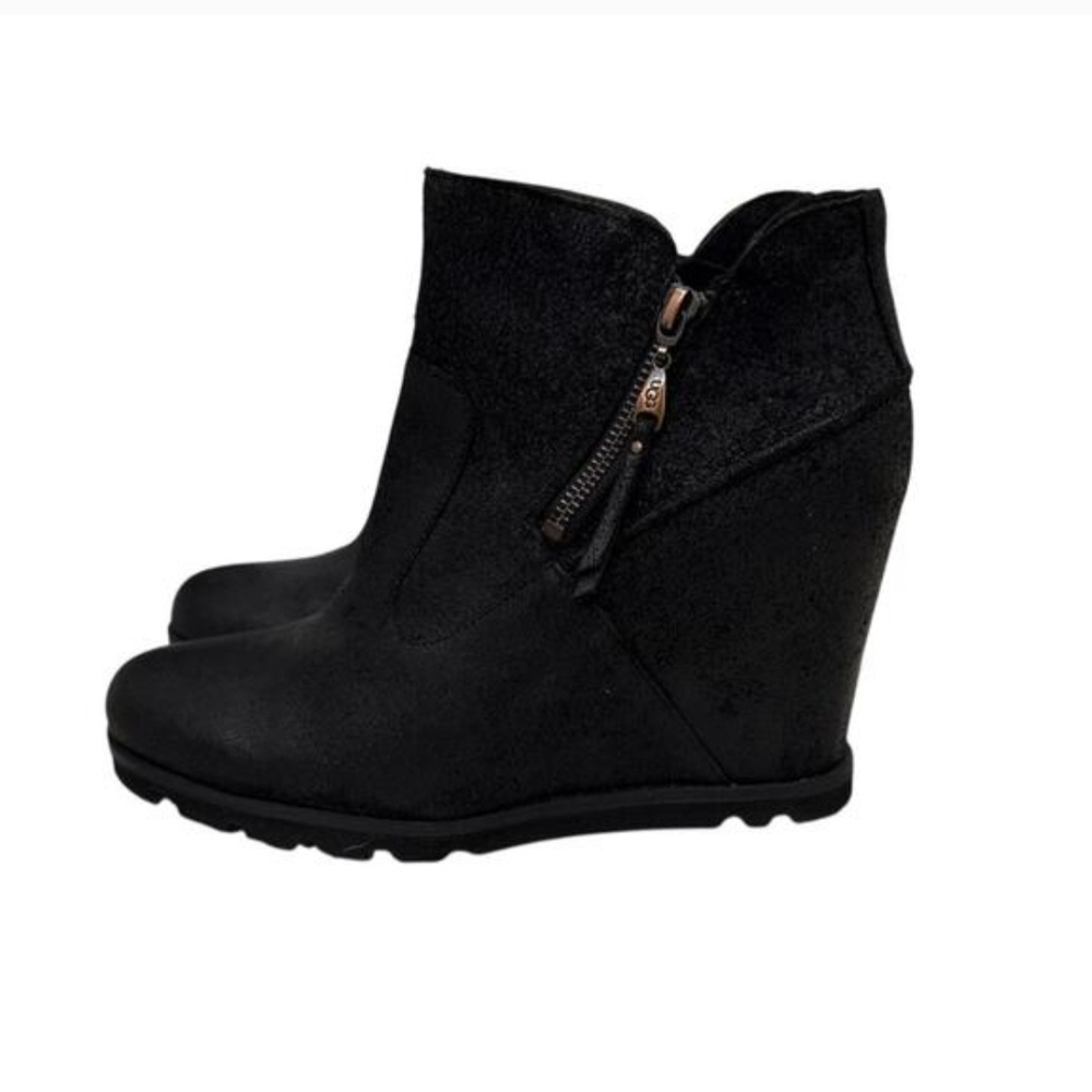 UGG Black Wedge Boots